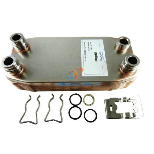 Теплообменник вторичный ГВС Vaillant turboMAX, atmoMAX Pro / Plus - 12 пластин
